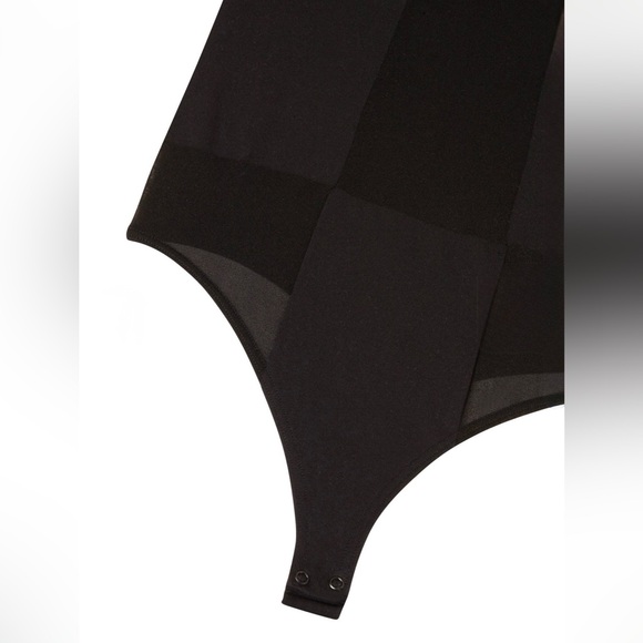 Wolford Dione Sheer Panel String Body Suit in Black size Medium - Picture 12 of 16